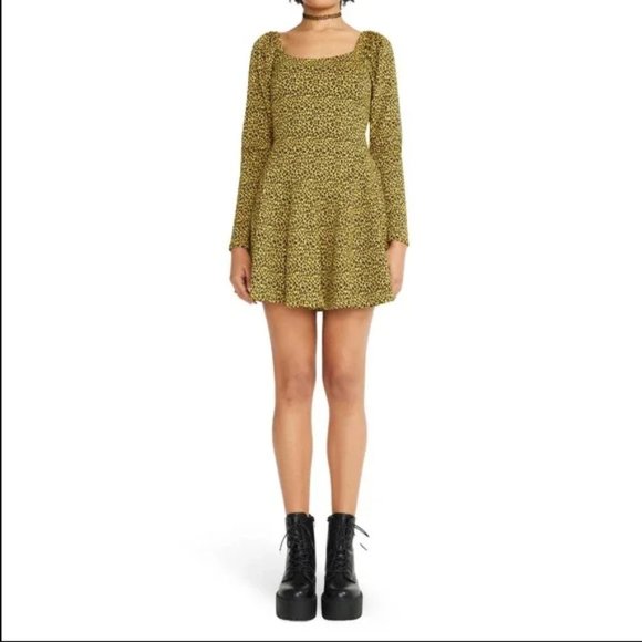 Betsey Johnson Cheetah Dress Mini Sweater Large - Picture 2 of 5